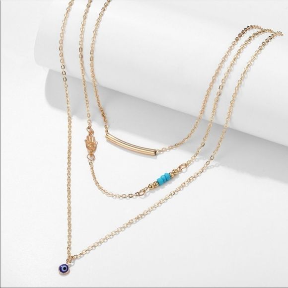 Jewelry - 🌴🌴🌴 Nazar (evil eye) Multilayer Necklace